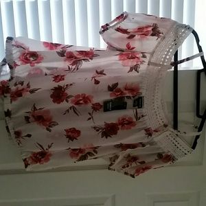 Torrid cold shoulder floral top shirt